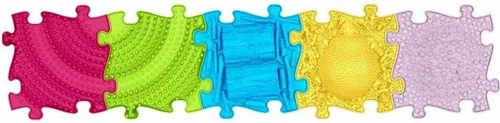 Set tapetë senzoriale ortopedike Muffik Askato MFK-022-1, 5 puzzle, 30x30 cm, shumëngjyrësh