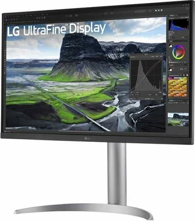 Monitor, LG, UltraFine 27UQ850V-W 27UQ850VW (27UQ850V-W.AEU), 27 inç 4K, argjendtë, e zezë, e bardhë