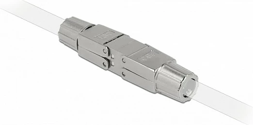 Lidhës për kabllo rrjeti DeLOCK Cat.6 STP, 2x LSA, pa vegla, argjend