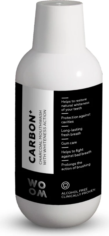 Shpëlarës goje Woom Carbon+ Charcoal 500ml
