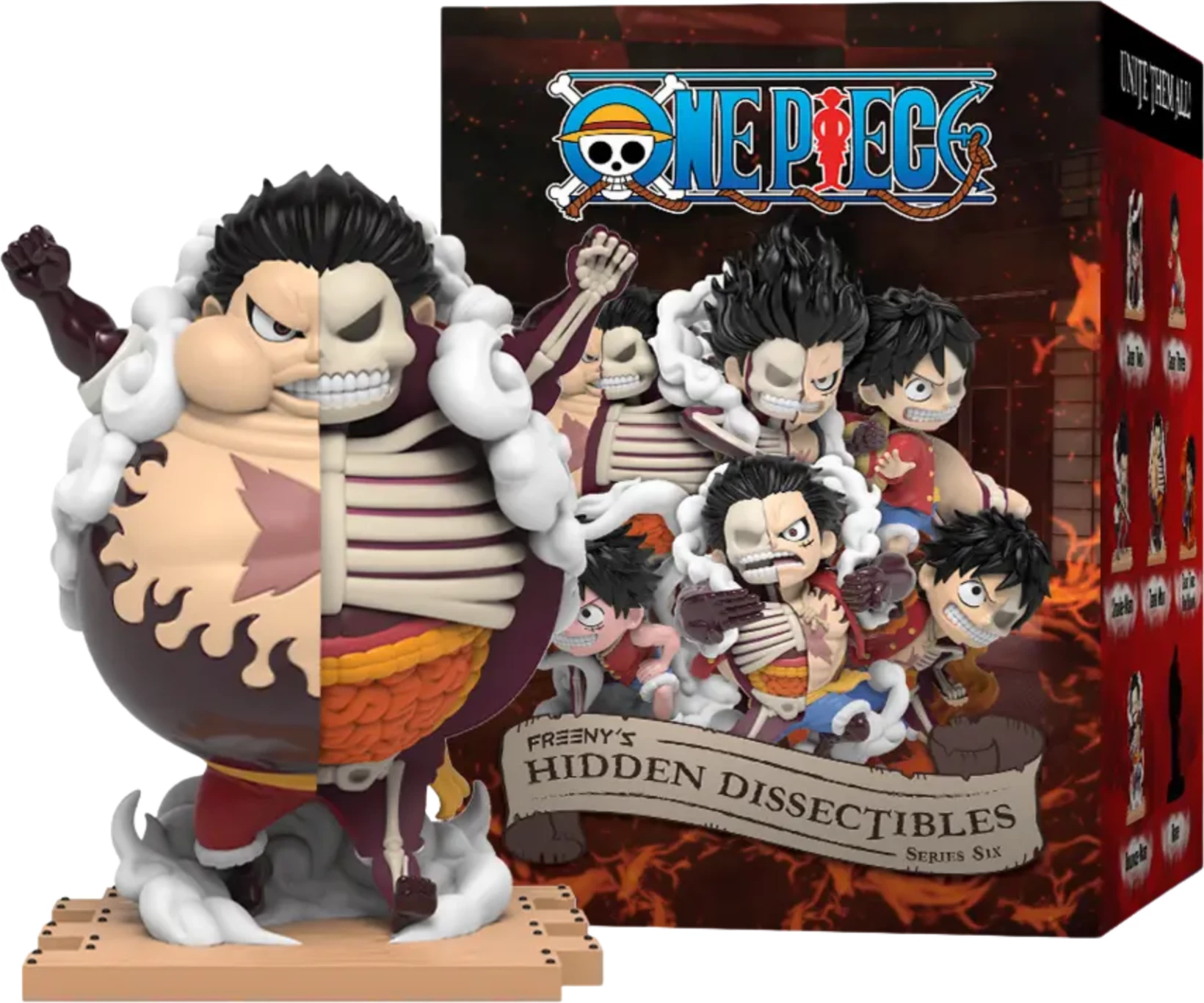 Figurinë koleksionuese Mighty Jaxx Freeny’s Hidden Dissectibles: One Piece Luffy’s Gears Edition, vinyl 10 cm, blind box (1 copë)