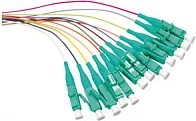 Set pigtail fibër optike LogiLink LC OM3 50/125, 2 m, 12 copë, aqua