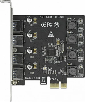 Kartë zgjerimi PCIe DeLOCK PCIe x1, 4x USB-A USB 3.2 Gen 1, 5 Gbit/s