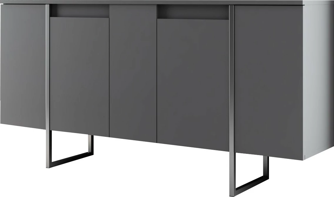 Set mobiljesh për dhomë dite, Hanah Home Luxe, antracit, argjend