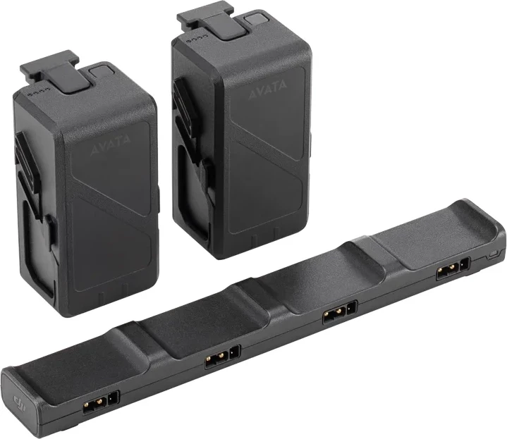 Set aksesorësh DJI Avata FPV, 2 bateri rezervë dhe stacion karikimi, Gri