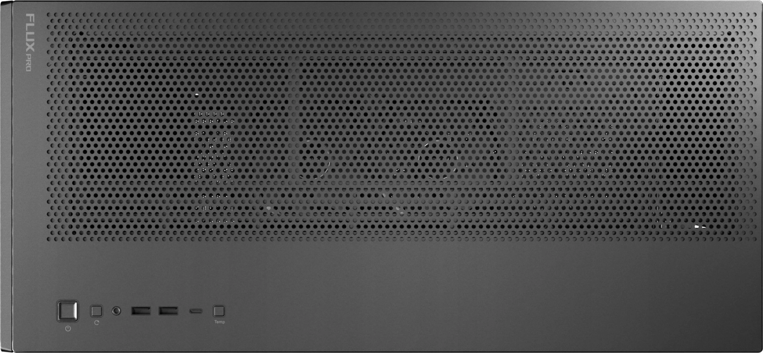 Kasë Antec Flux Pro Full Tower ATX/eATX, me xham të temperuar, USB-C, pa PSU, e zezë