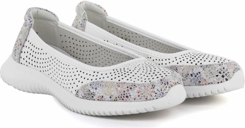 Këpucë lëkure për femra S.Barski 7036, të bardha