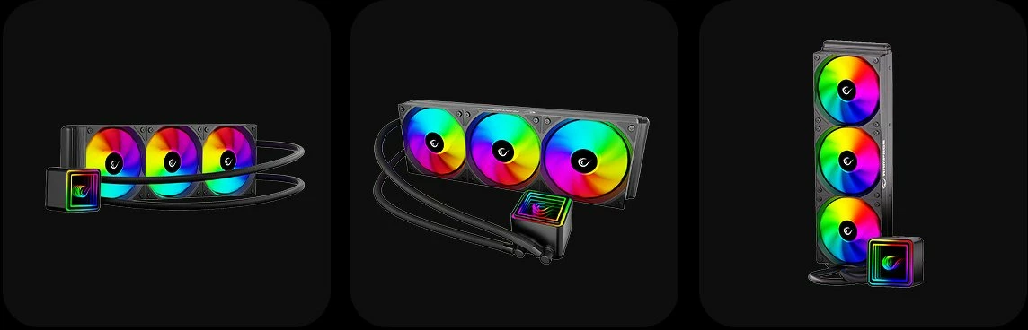 Ftohës uji AIO Rampage INFINITE V360 360mm, 3x120mm ARGB, i zi