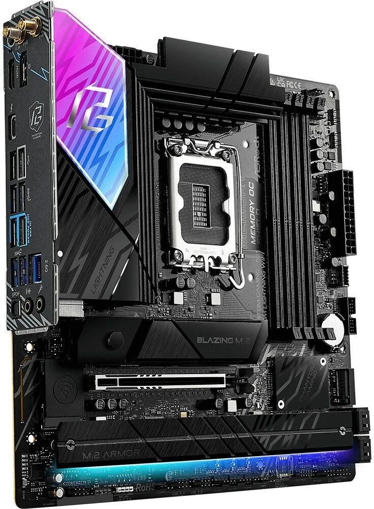 Pllakë amë ASRock B860M Lightning WiFi, micro ATX, Socket 1851, WiFi, Thunderbolt 4