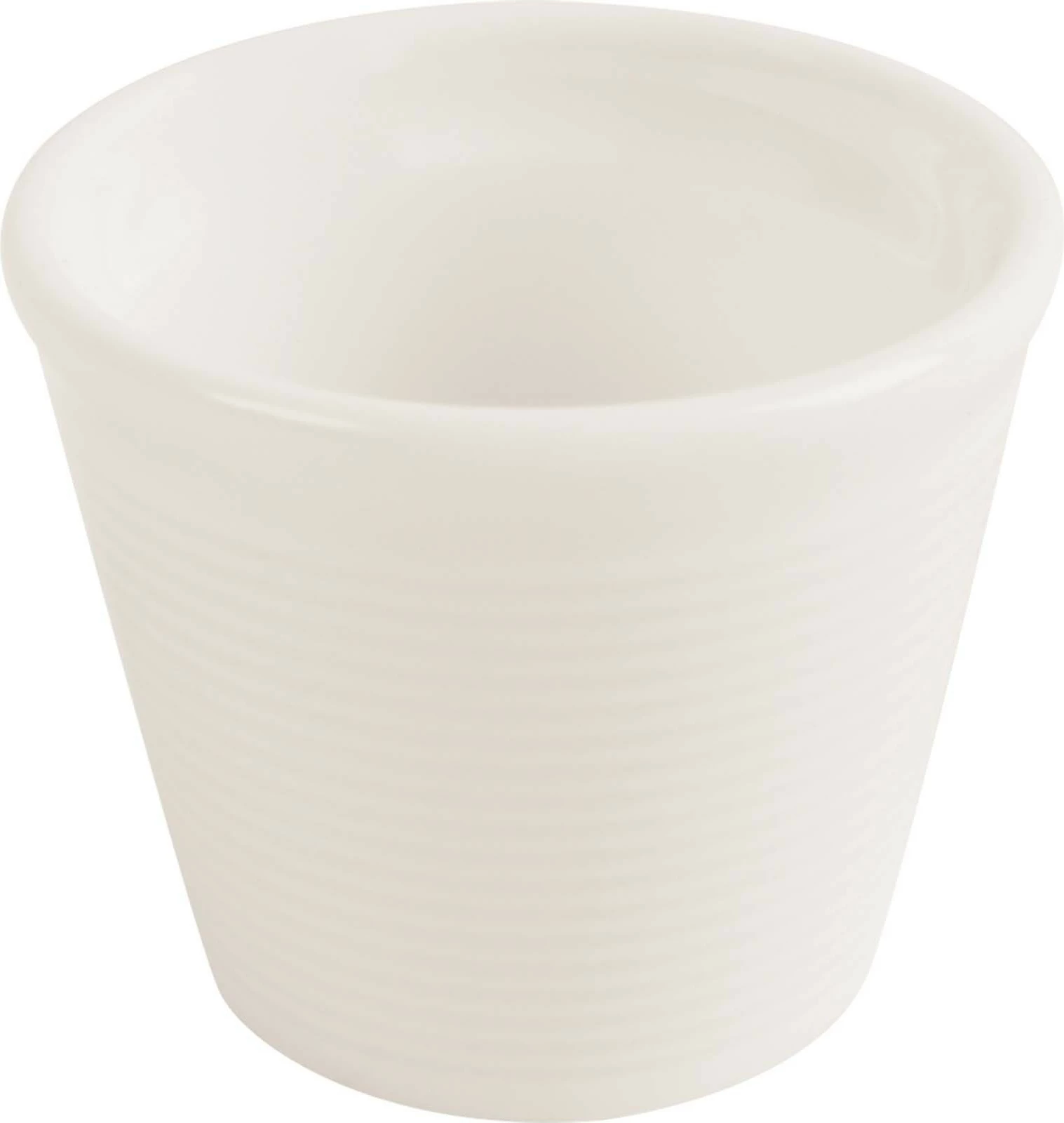 Kupë për vezë Porland Line, porcelan, krem, set 6 copë