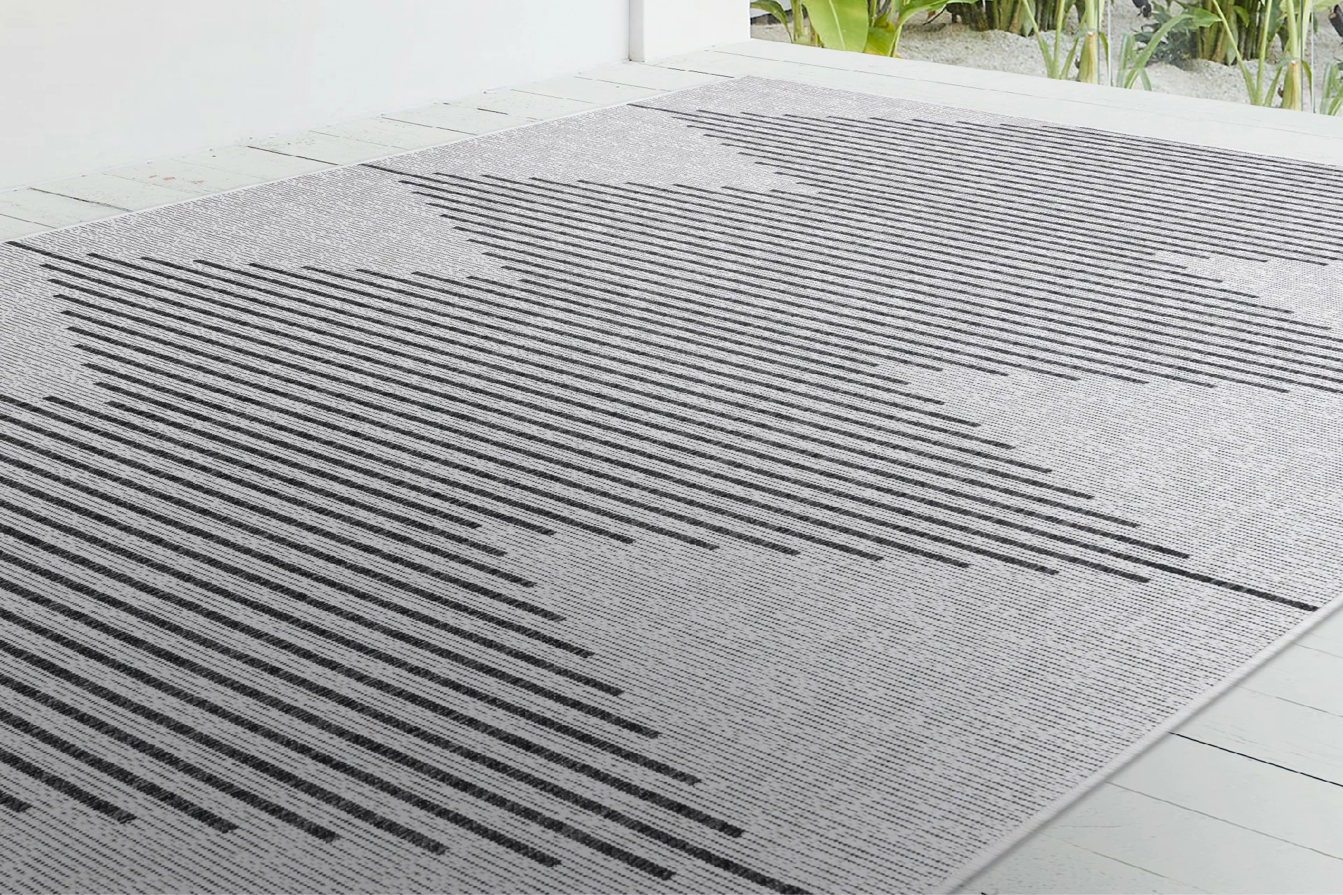 Qilim Conceptum Hypnose, 50x80cm, ngjyrë e zezë dhe e bardhë