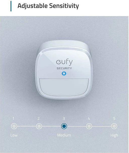 Sensor lëvizjeje Eufy T8910021, wireless, Wi‑Fi, montim në mur, 9.144 m, i bardhë