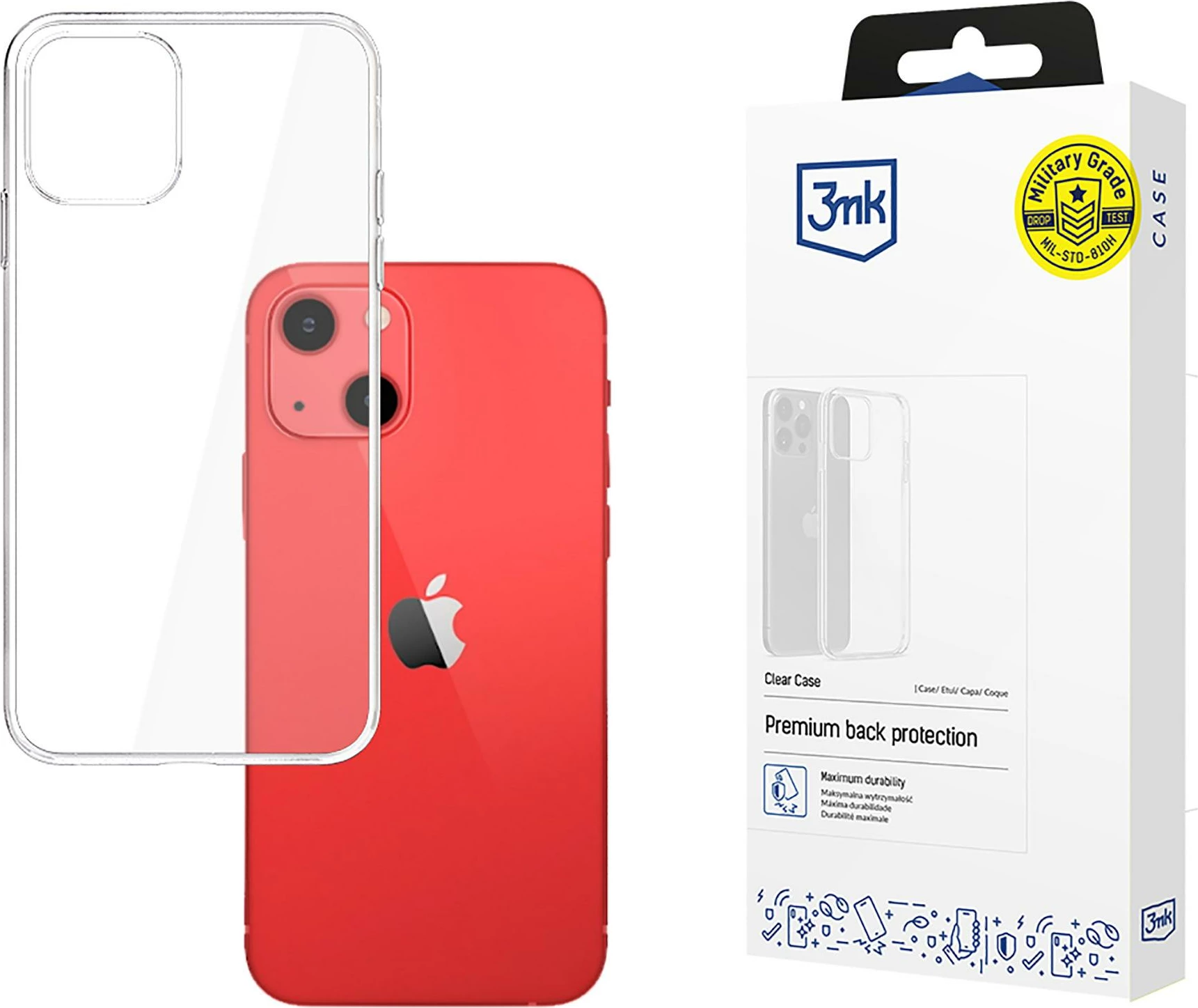 Mbështjellës silikon për iPhone 13 3mk Clear Case, Transparent