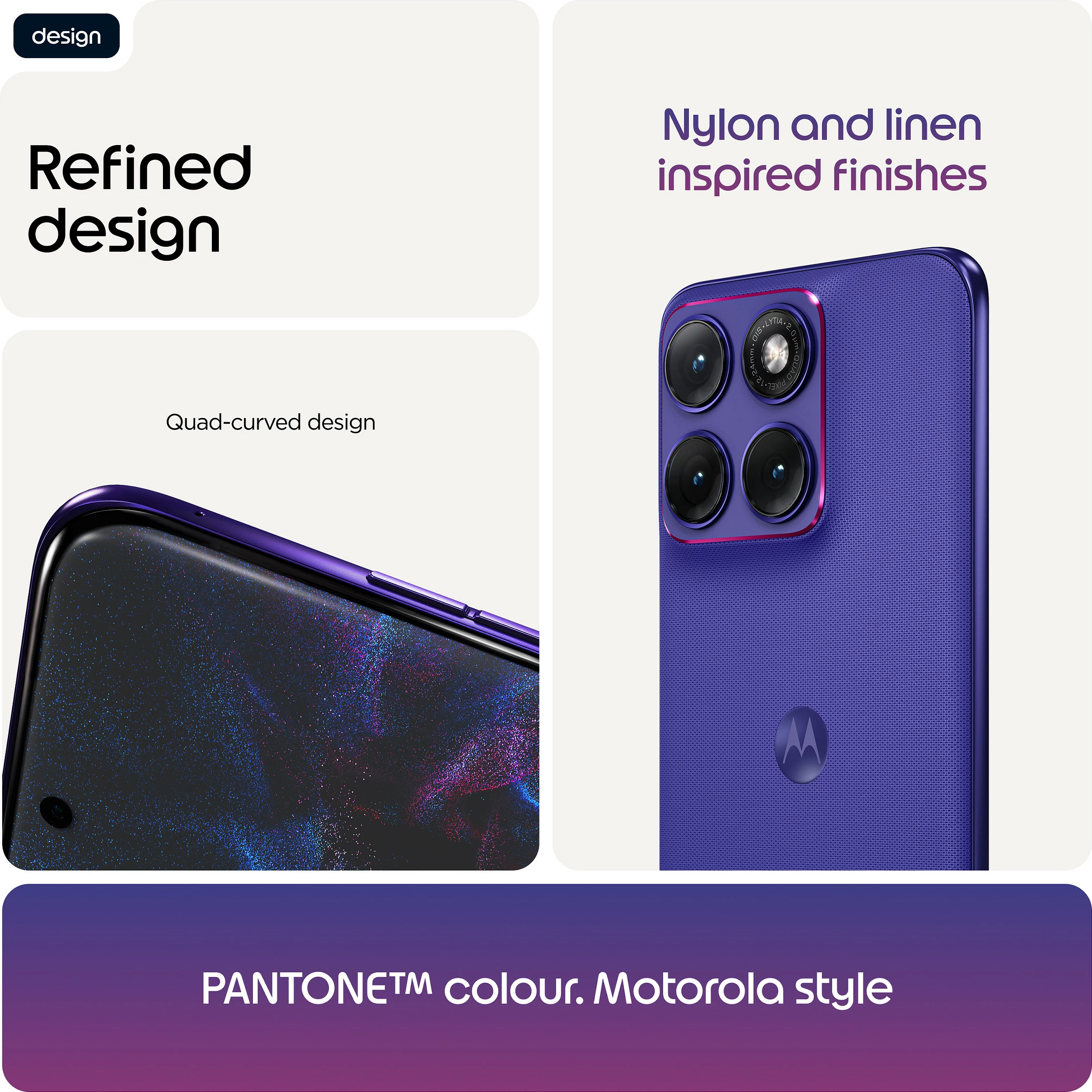 Celular Motorola Edge 70 Fusion, 8GB RAM, 256GB, 5G, 6.78" Extreme AMOLED, Orient Blue