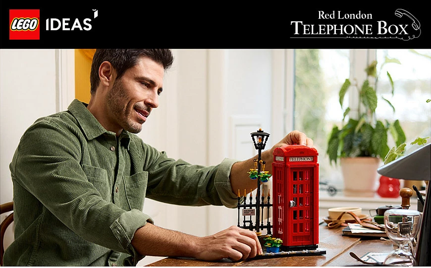 Set ndërtimi LEGO Ideas 21347, Kuti telefonike e kuqe londineze, 1460 pjesë, Multikolor