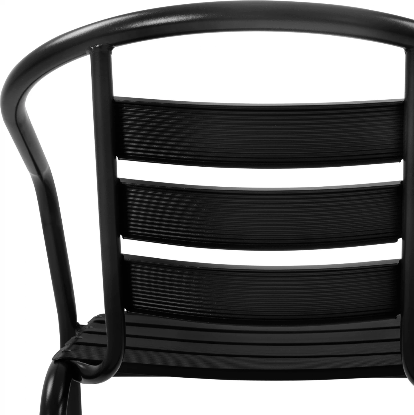 Karrige Laura metalike e zezë me feta alumini FH5037.03 54x59x73cm