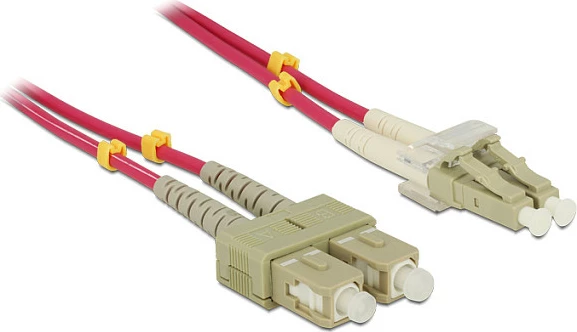 Kabllo optike DeLOCK LC-SC, OM4 multimode, 5 m, full duplex, vjollcë