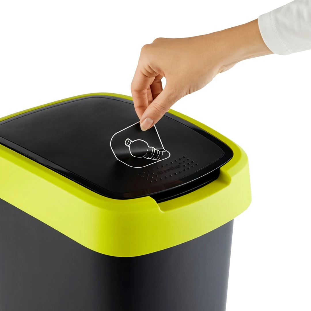 Kosh mbeturinash Rotho Twist 10L, Plastikë, Lime