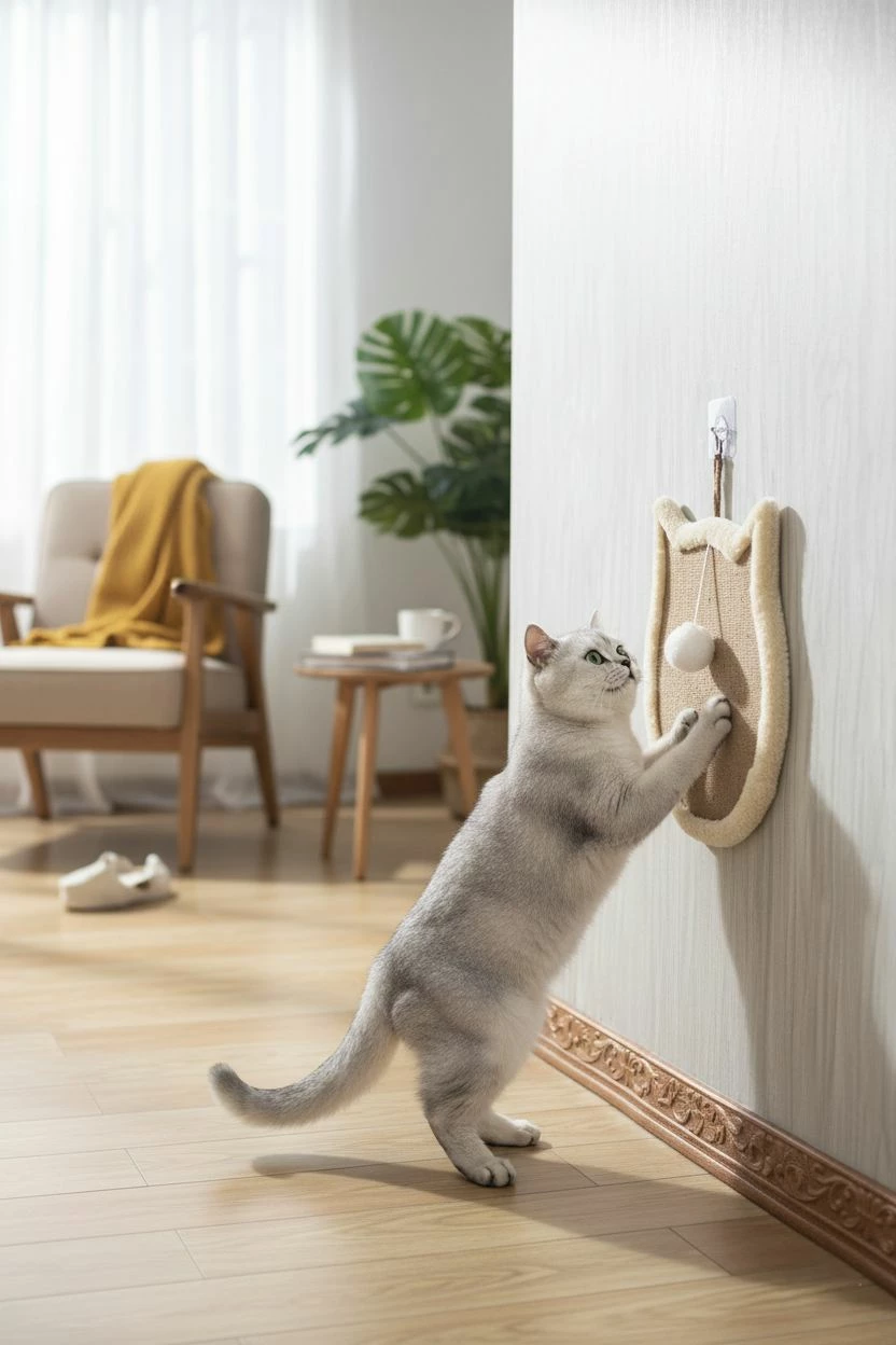 Lodër prej stofi për mace, Paws & Whiskers, krem