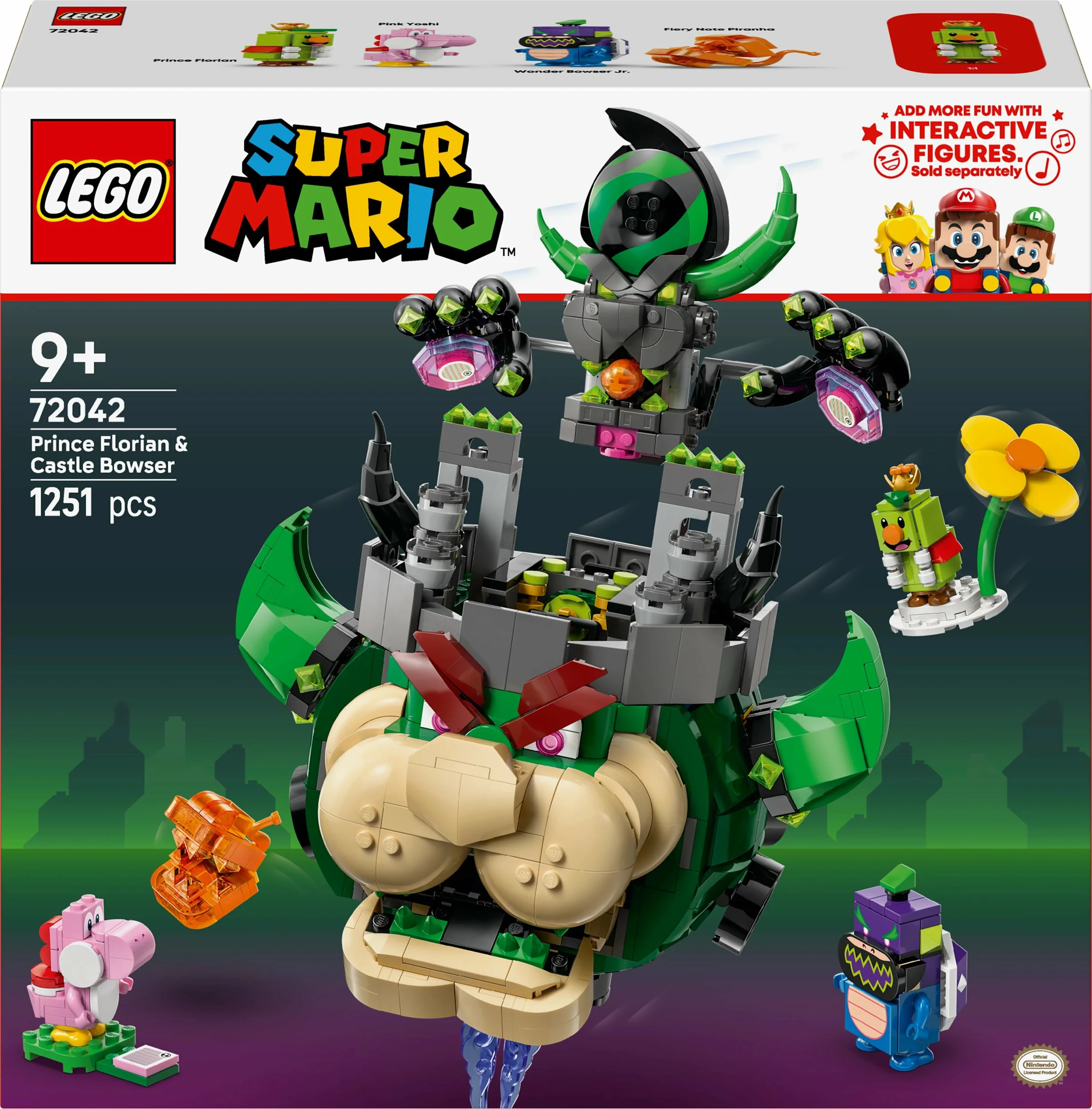 Set LEGO Super Mario 72042 Prince Florian & Castle Bowser, 1251 copë