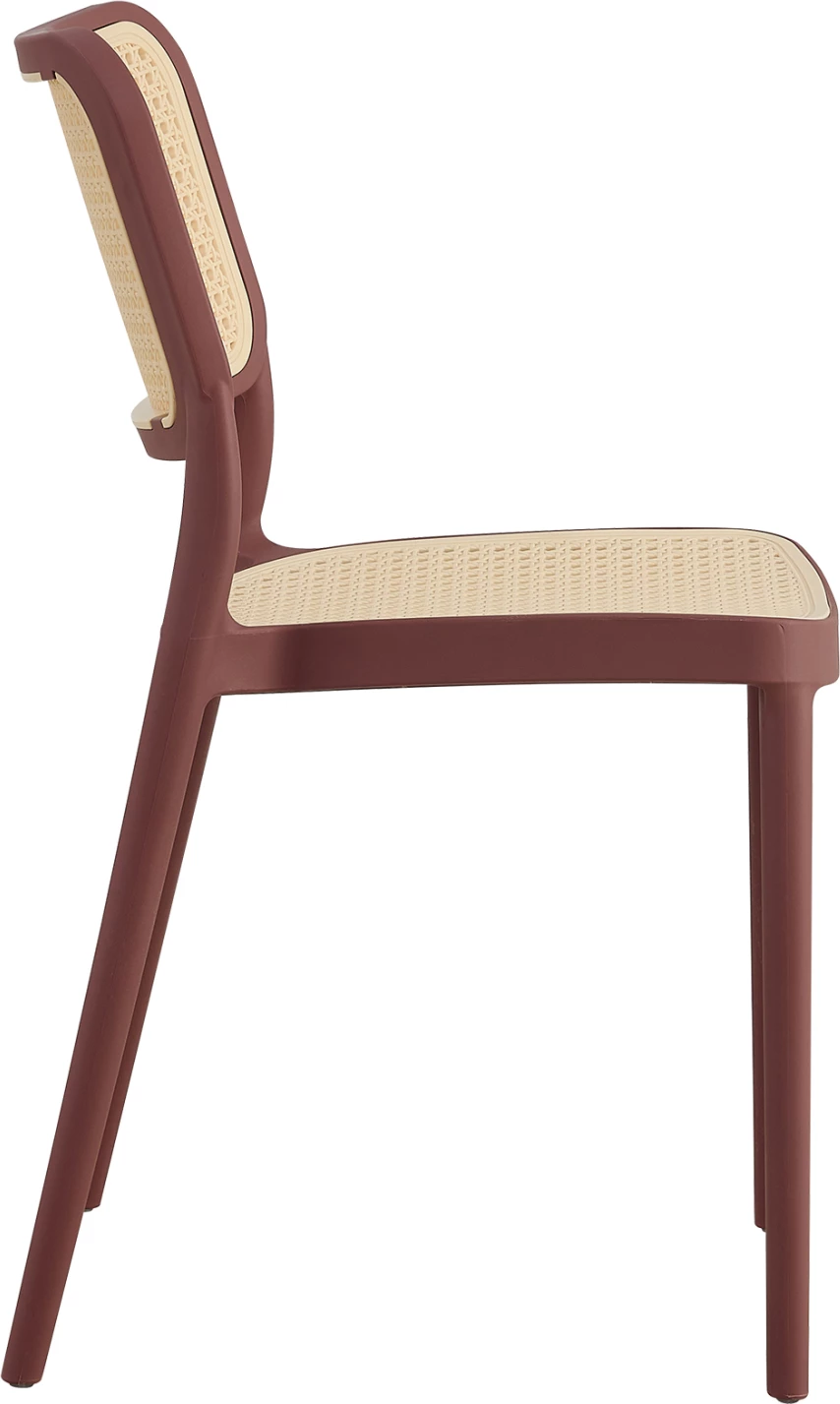 Karrige polipropileni MEKO FH5934.05, ngjyrë maroon dhe bezhë, 41x49x102H cm