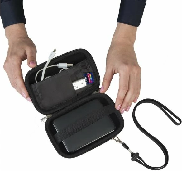 Çantë mbrojtëse për HDD ekstern/GPS RIVACASE 9101, 2.5\", EVA, me rrip, e zezë