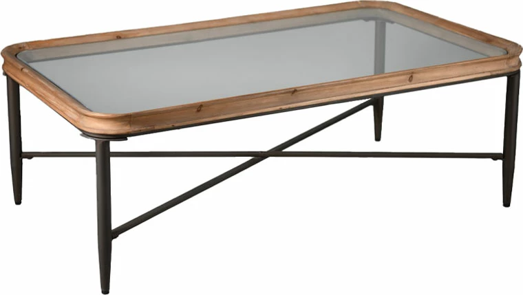 Tavolinë kafeje Marais, natyrale e zezë, 122x71x43.5cm