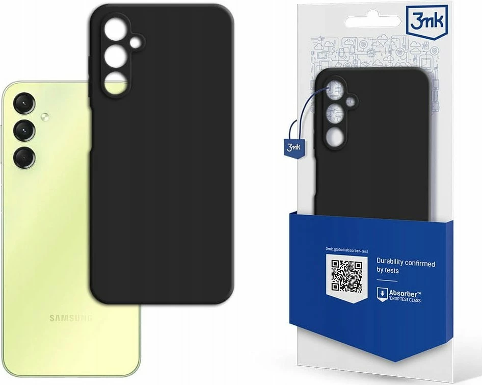 Mbështjellës 3MK Matt Case për Samsung Galaxy A25 5G (SM-A256), mat, plastik, i zi