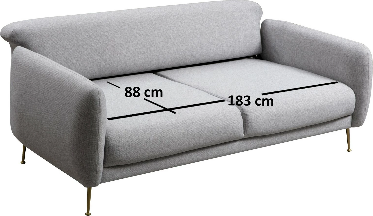 Divan-krevat treshe, ngjyrë gri, Atelier del Sofa Sevilla
