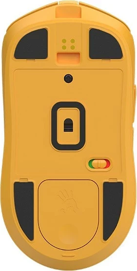 Maus A4Tech Bloody R72 ULTRA DUO Renegade Sunset, wireless, RGB, i verdhë