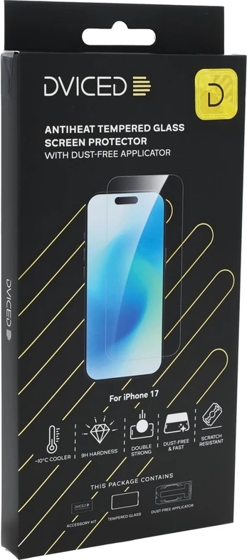 Dviced AntiHeat Tempered glass screen protector for iPhone 17