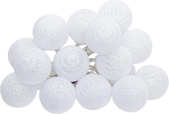 Drita dekorative me LED Batoni, PVC e bardhë, D3.5x260cm, set 6 copë