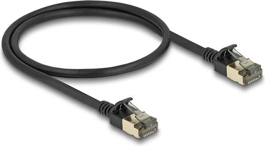 Kabllo rrjeti DeLOCK RJ45 Cat8.1 F/FTP Slim Pro 0.5 m e zezë