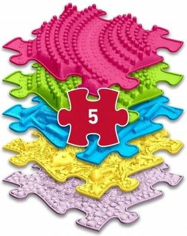 Set tapetë senzoriale ortopedike Muffik Askato MFK-022-1, 5 puzzle, 30x30 cm, shumëngjyrësh