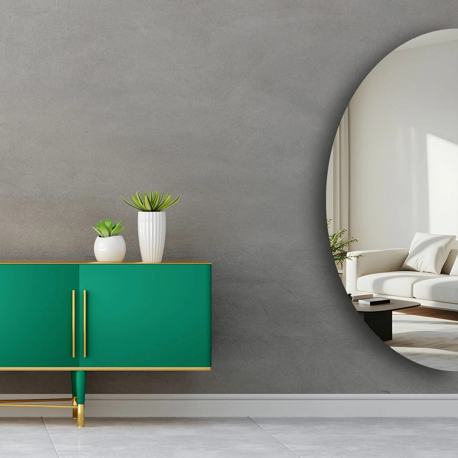 Pasqyrë Skye Decor, shumëngjyrëshe, 52x135cm, 52135Ayna-002
