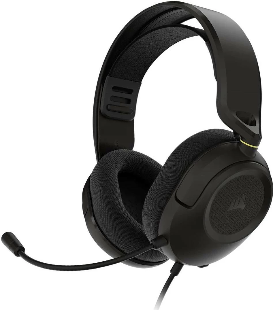 Kufje Corsair HS35 Stereo V3, me kabllo 3.5mm, Dolby Atmos, mikrofon i heqshëm, të zeza