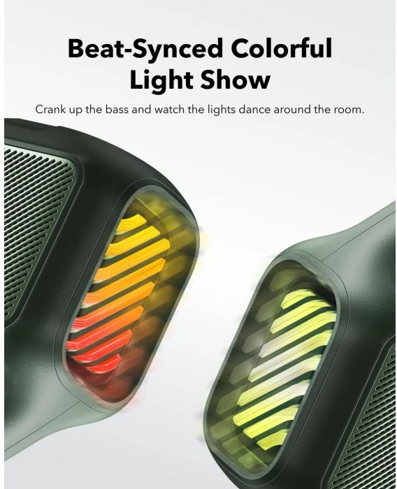 Altoparlant portativ Bluetooth Anker Soundcore BOOM 2 80W, IPX7, 24h, Bluetooth 5.3, Type-C, gjelbër