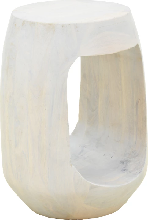 Tavolinë anësore Lenora, dru mango i bardhë, 33x45cm