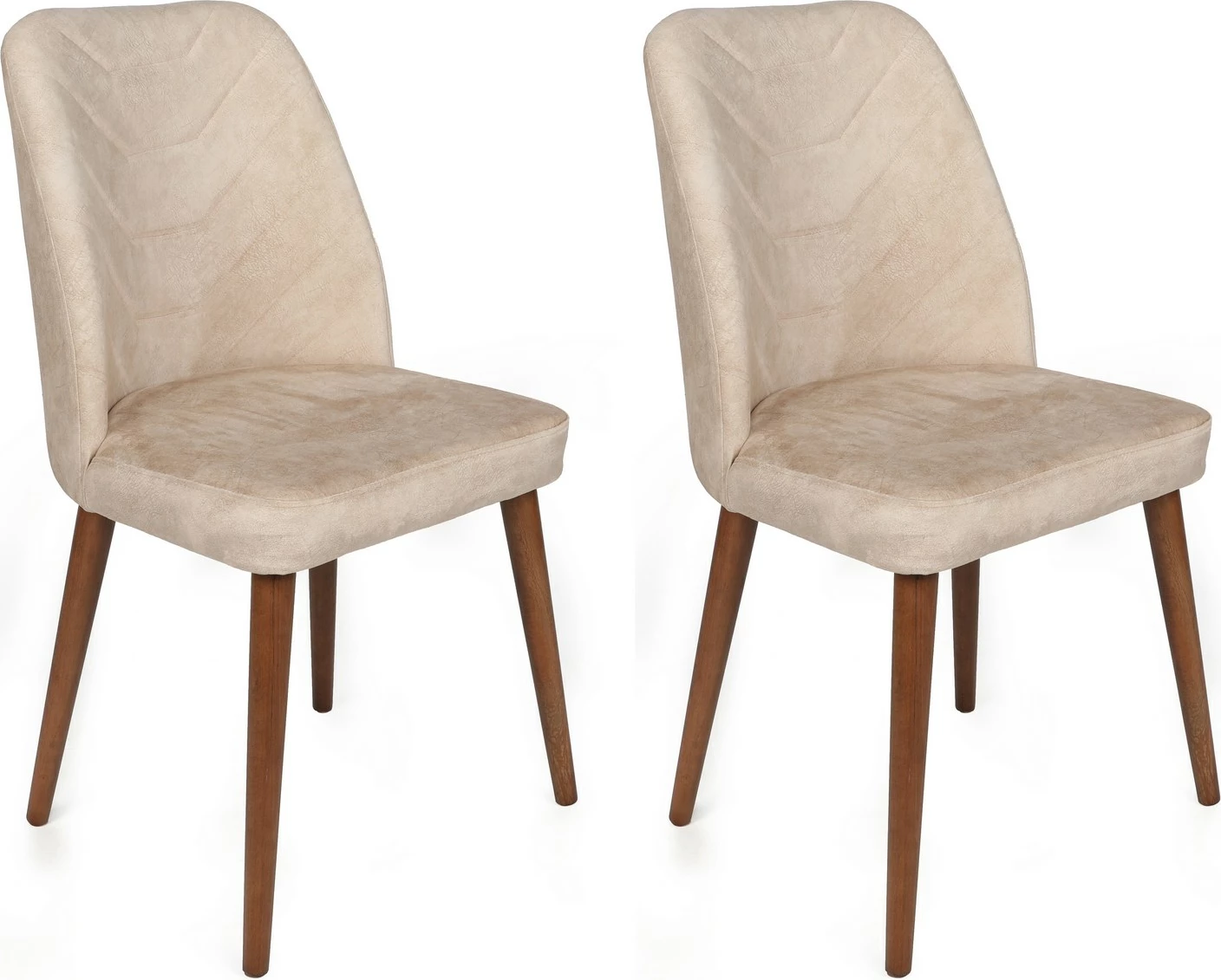 Set karrigesh (4 copë), Hanah Home, Dallas-550 V4, bezhë dhe arre