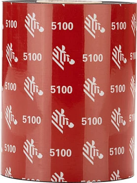 Ribon transferi termik Zebra 5100 Resin, 110mm x 450m, paketim 6 copë, i zi