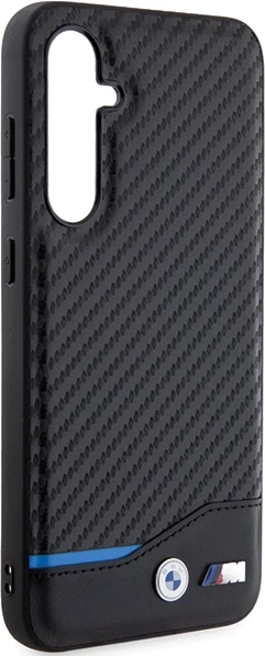 Mbështjellës BMW Leather Carbon për Samsung Galaxy S23 FE, i zi