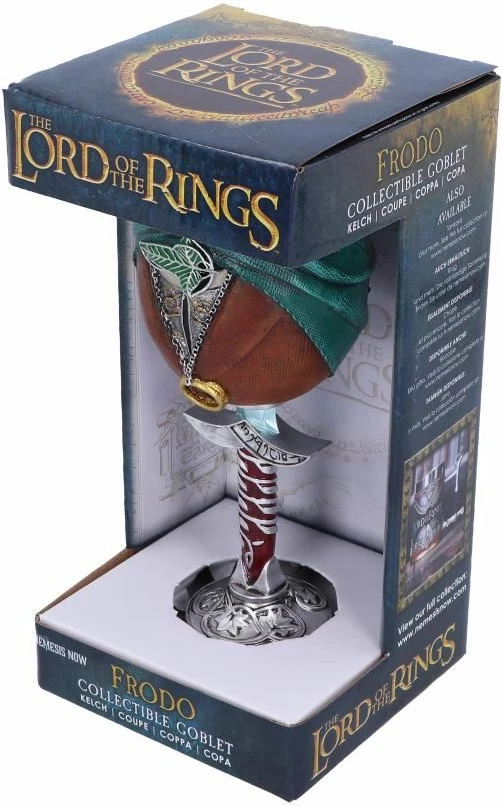 Mug koleksionues NEMESIS NOW Lord of the Rings Frodo, 19.5 cm, rezinë me insert çelik inox, jeshile/kafe