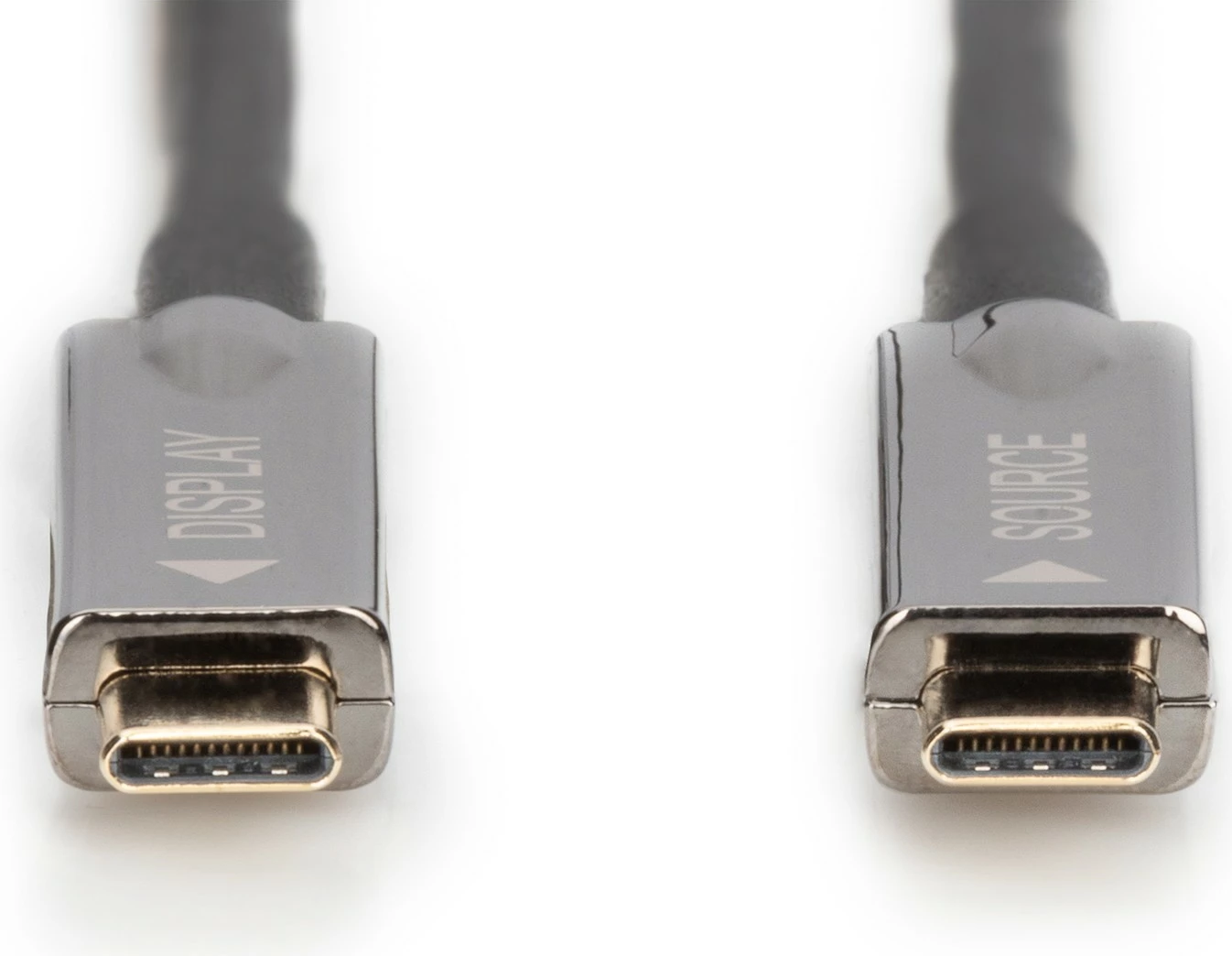 Kabllo USB Type-C Digitus 4K AOC AV, 10 m, USB 3.2 Gen 1, e zezë