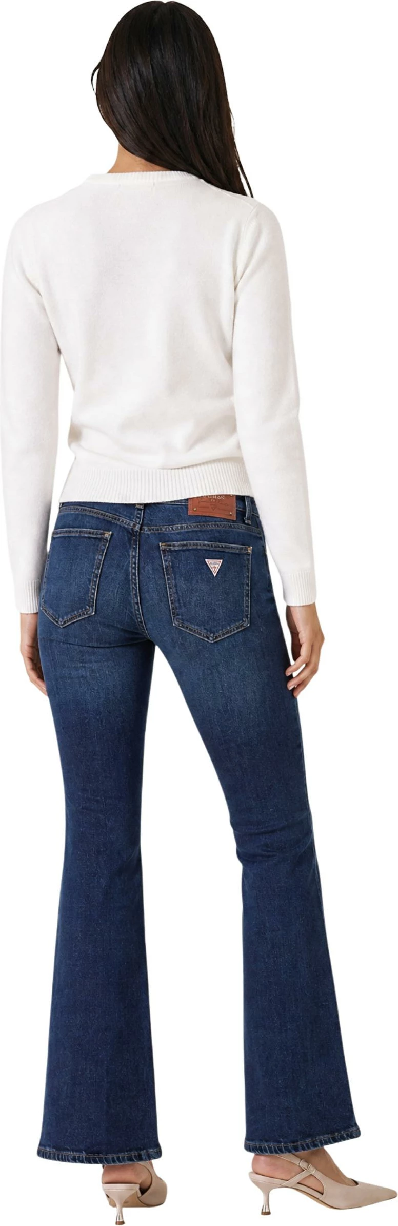 Xhinse për femra Guess Beverly Low Rise W6BAJ7 D2097, denim [Madhësia: W27 L32]