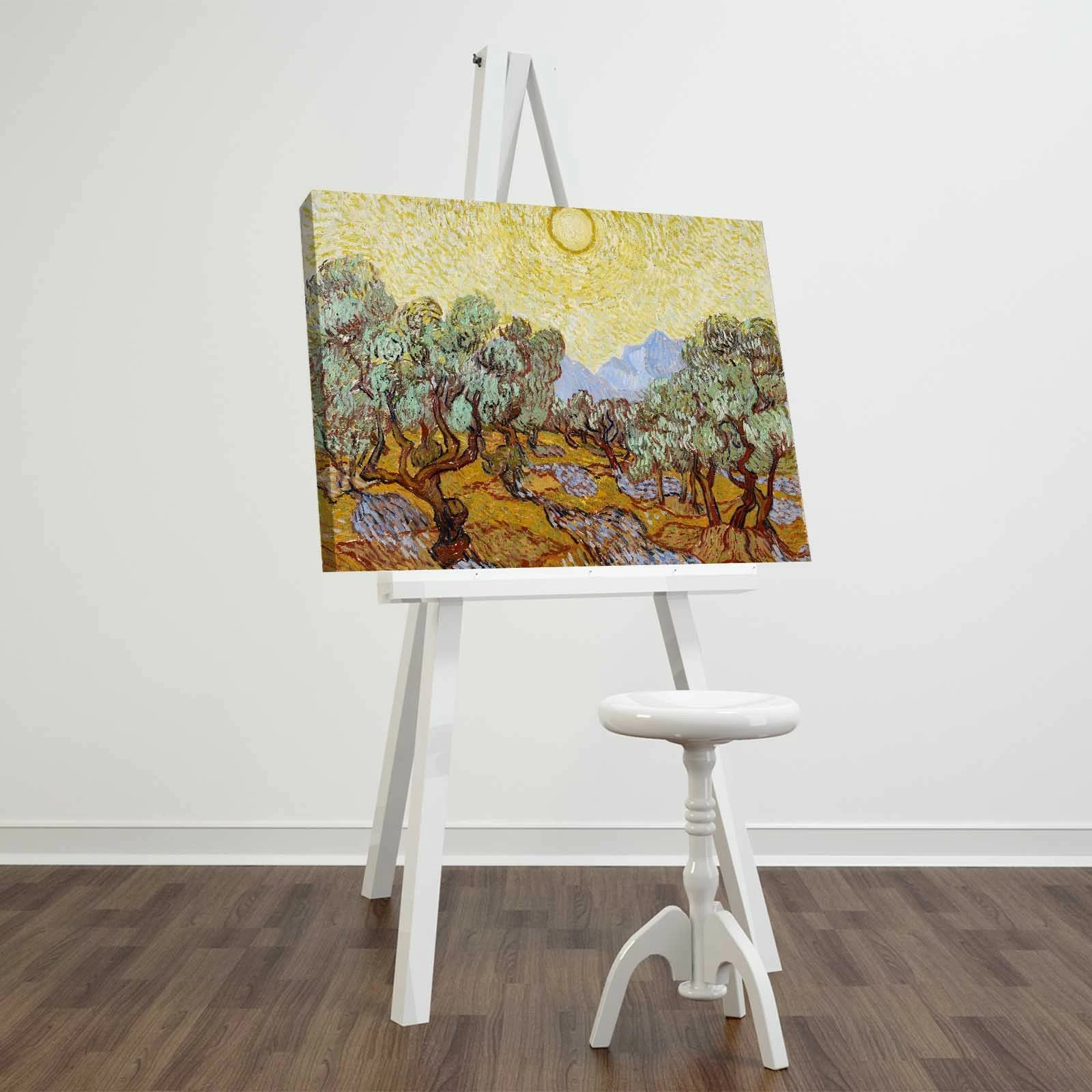 Pikturë dekorative në kanavacë, Wallity FAMOUSART-115, Van Gogh, Pemët e Ullirit 1889, shumëngjyrëshe, 45x70cm