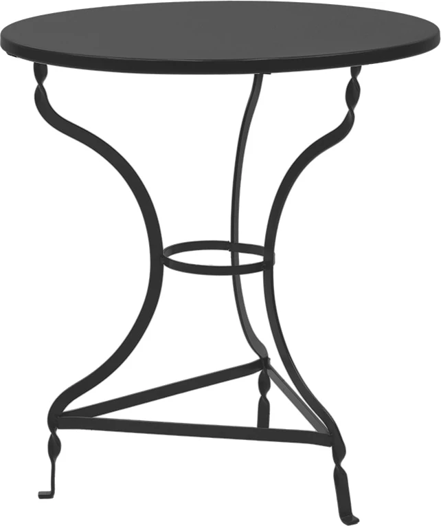 Tavolinë Zappeion Noah metalike e zezë D70x72cm