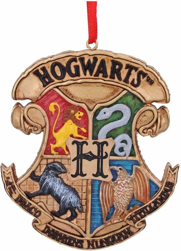 Ornament varës NEMESIS NOW Harry Potter Hogwarts Crest 8 cm, në kuti dhurate, shumëngjyrësh