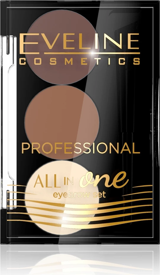 Set për vetulla Eveline Cosmetics All In One Eyebrow Set eyebrow shadow kit 02 për femra, 1.7g