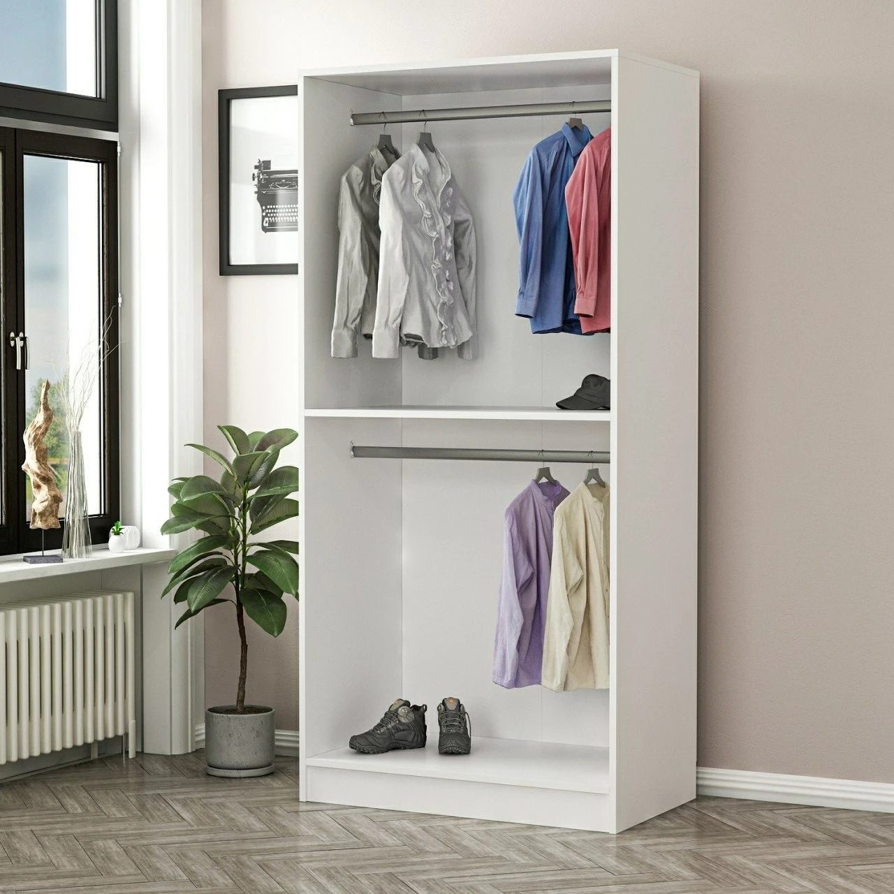 Dollap Hanah Home, xham i zi, 190cm