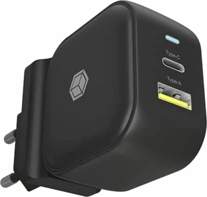 Karikues muri ICYBOX IB-PS106-PD 38W, 2 porta USB-C PD 3.0 + USB-A QC 3.0, i zi, me adapter EU/UK